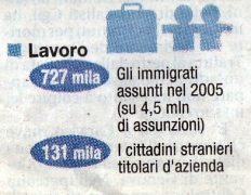 'Lavoro immigrati', 2006, Italia