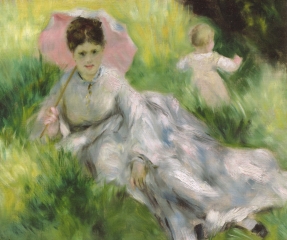 Pierre-Auguste Renoir, 'Donna con parasole', 1874-1876