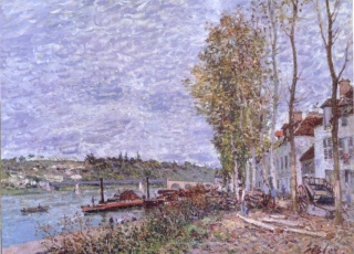 Alfred Sisley, 'Giornata nuvolosa a Saint-Mammès', 1880